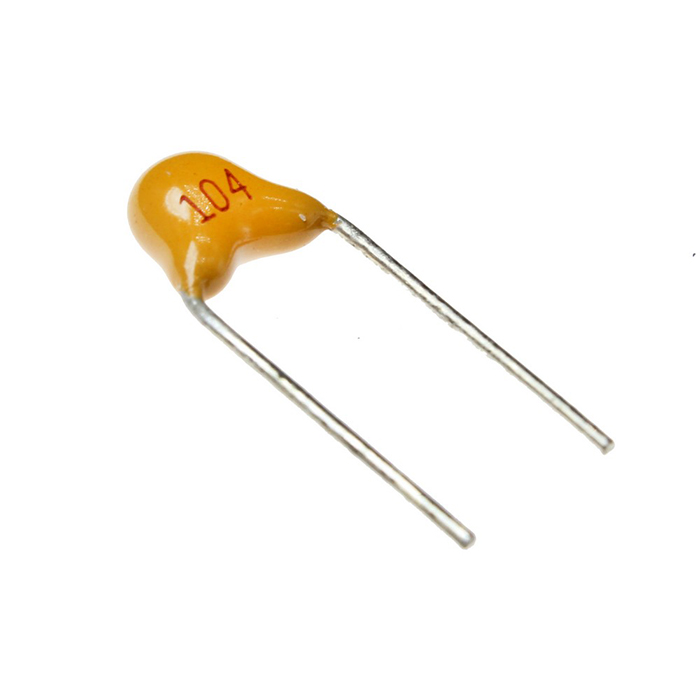 100NF50V10_ 5MM خازن 100NF/50V/10% 5MM - تصویر 1