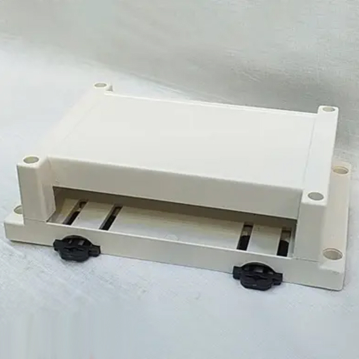 Box-board-14x4x9 جعبه برد ریلی ۱۴.۵×۹×۴ مهره برنجی دو طرفه کرم